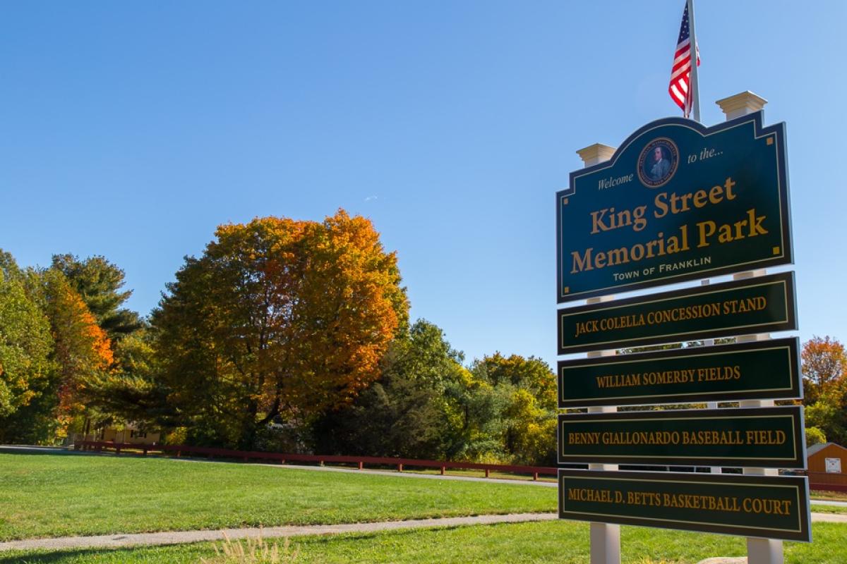 King Street Memorial Park Sign