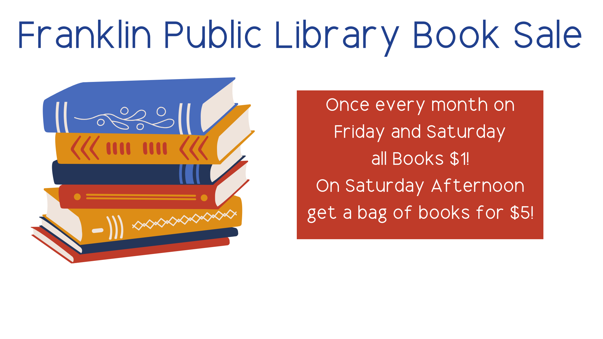 Book Sale flyer