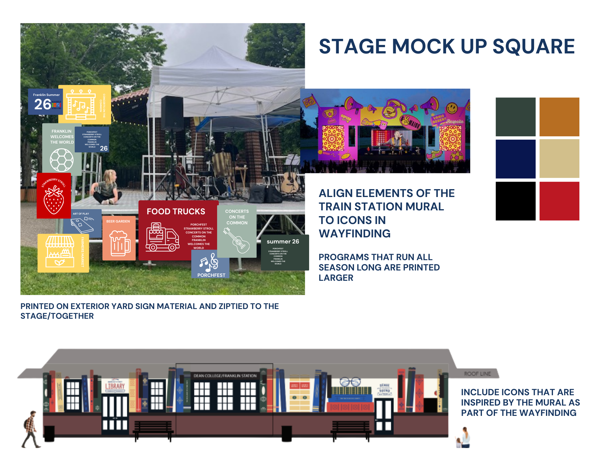 Rectangle stage mock up