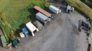 Line of Storage Containers